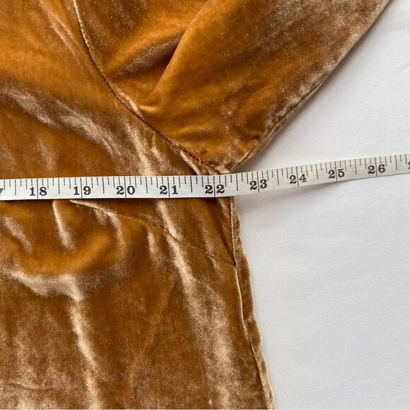 Soft Surroundings Topaz Icon Silk Blend Velvet Poets Blouse Size Large - Picture 14 of 16